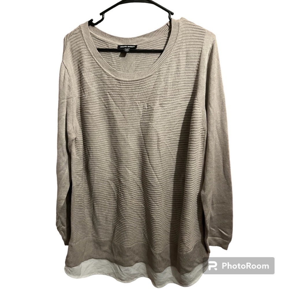 Hilary Radley XXL tan sweater